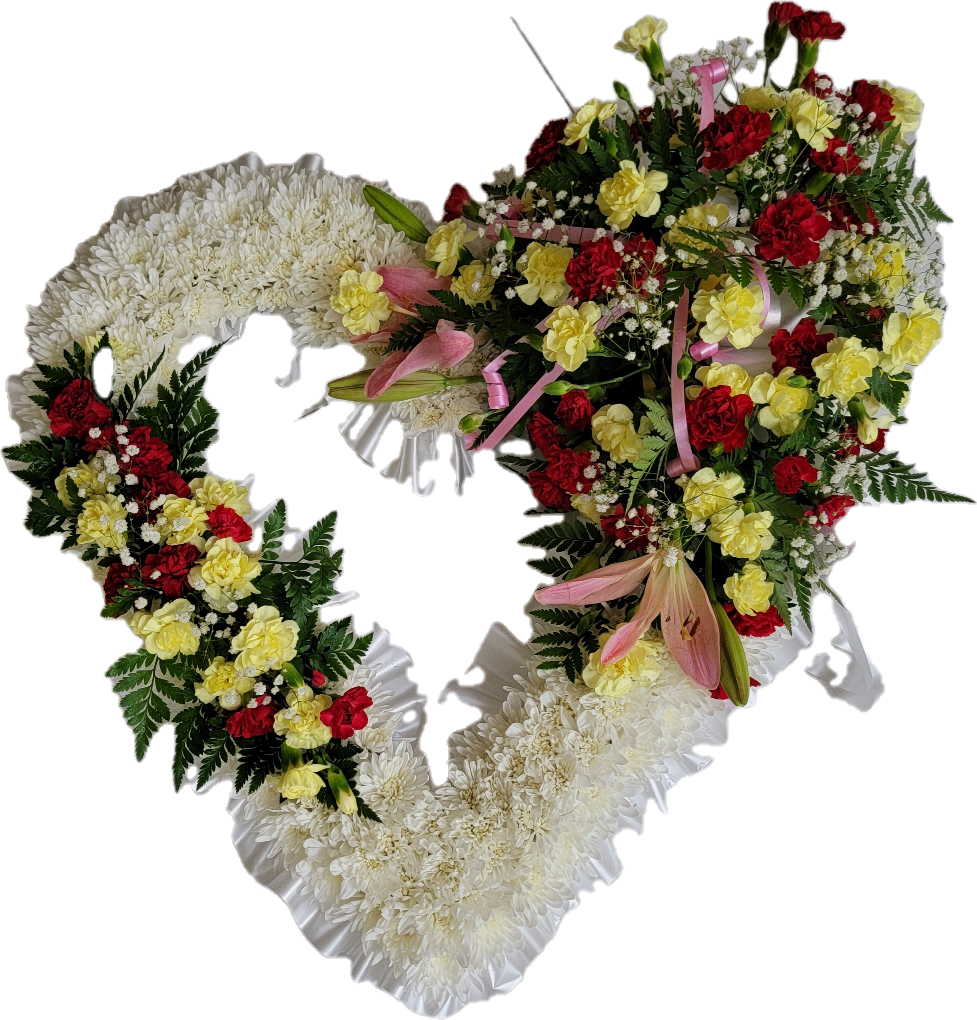 Fresh Cut flower Heart Wreath